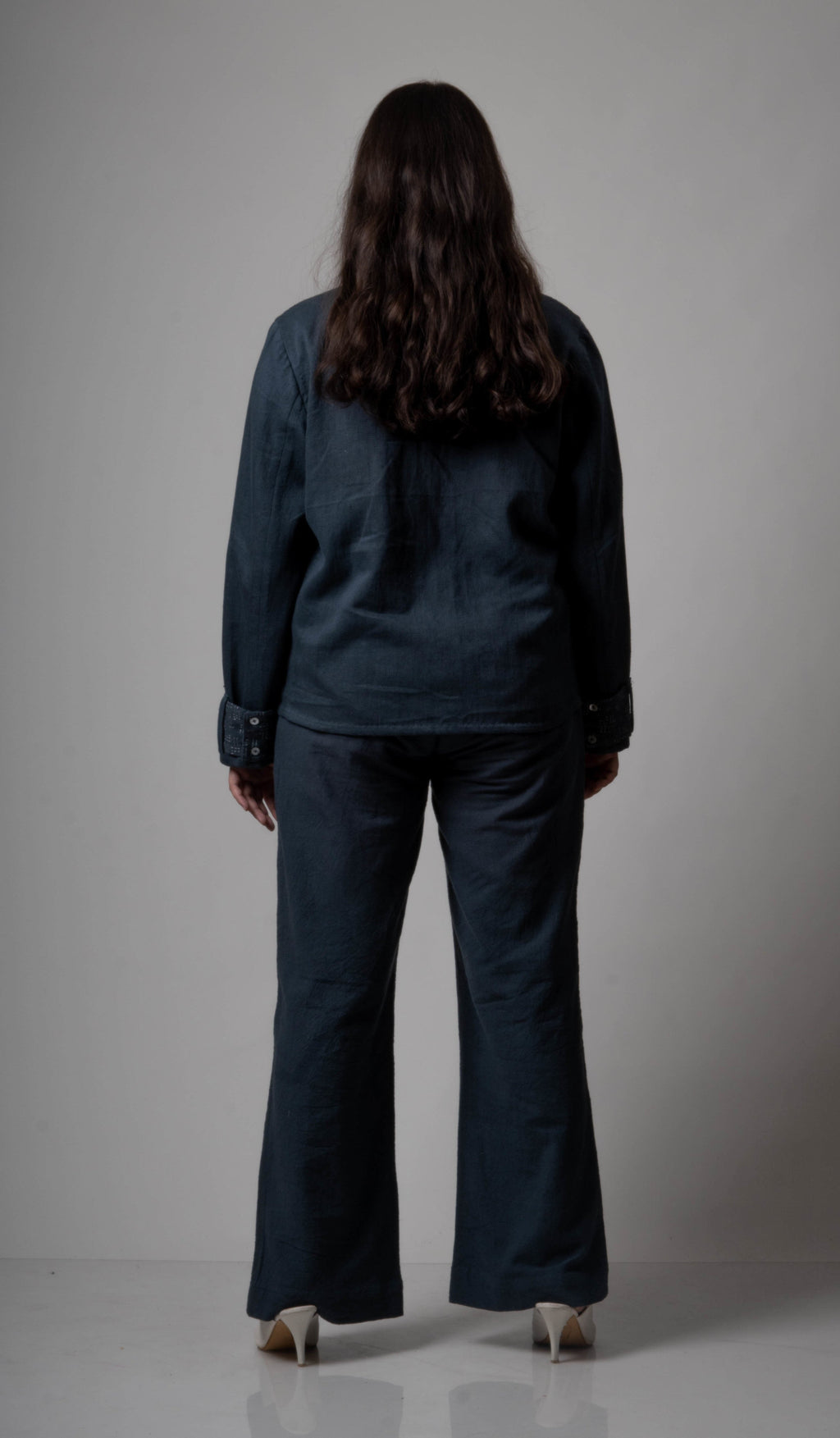 Grey Double Breasted Cotton Jacket at Kamakhyaa by Lafaani. This item is Blazers, Casual Wear, Cotton, Grey, Natural, Regular Fit, Solids, Womenswear