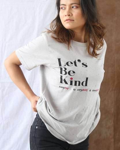 Grey Organic Printed Cotton T-Shirt at Kamakhyaa by Wear Equal. This item is Casual Wear, Cotton, Grey, Less than $50, Natural, Prints, Products less than $25, Regular Fit, T-Shirts, Tops, Womenswear