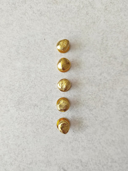 Iris Buttons Accessories, Brass, Buttons, Fashion Jewellery, Gold, Natural, Solids Kamakhyaa