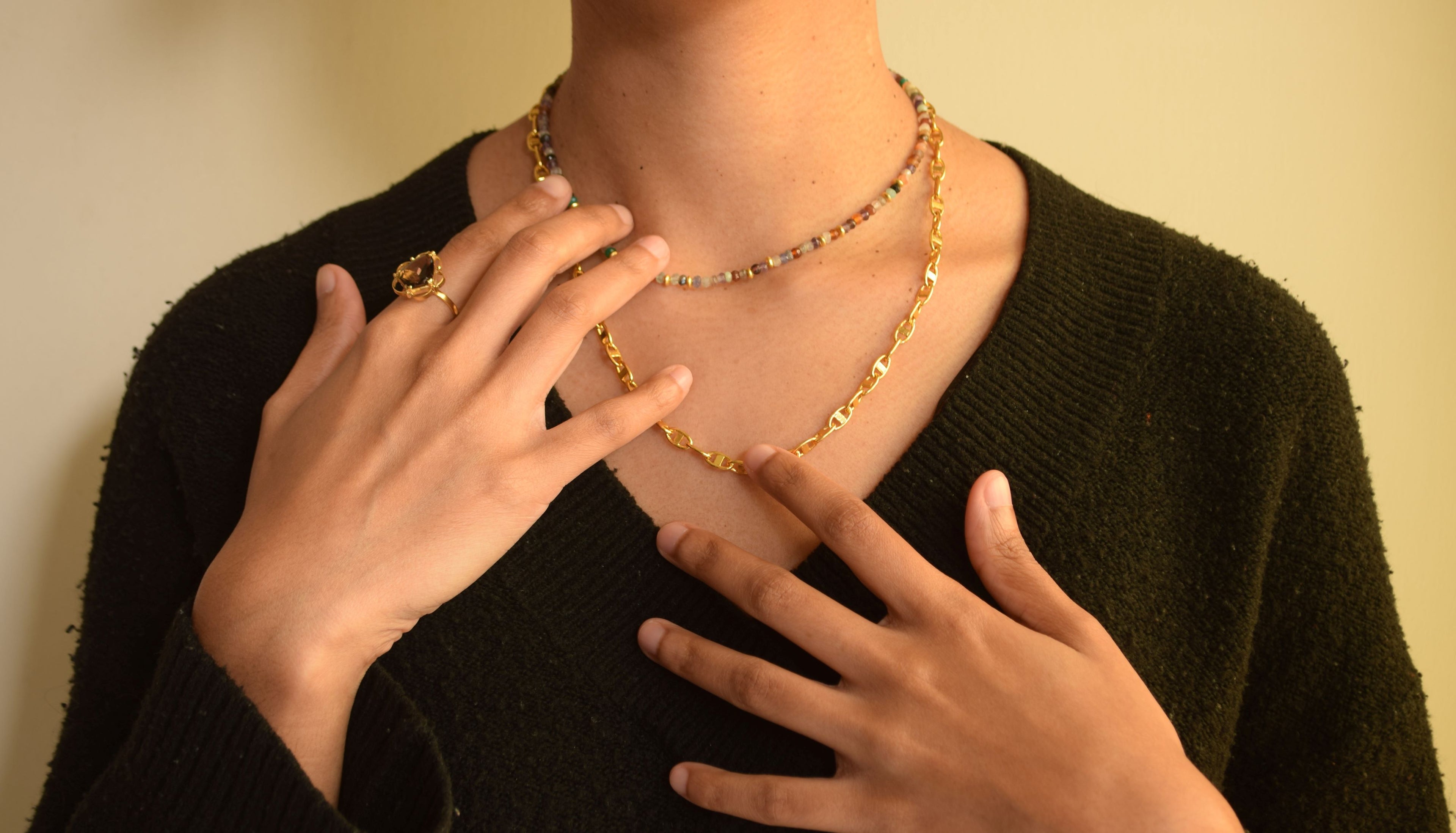 Iris Choker at Kamakhyaa by Noyra. This item is Alloy, Beaded Jewellery, Choker, Fashion Jewellery, jewelry, Micron, Multicolor, Natural, Solids