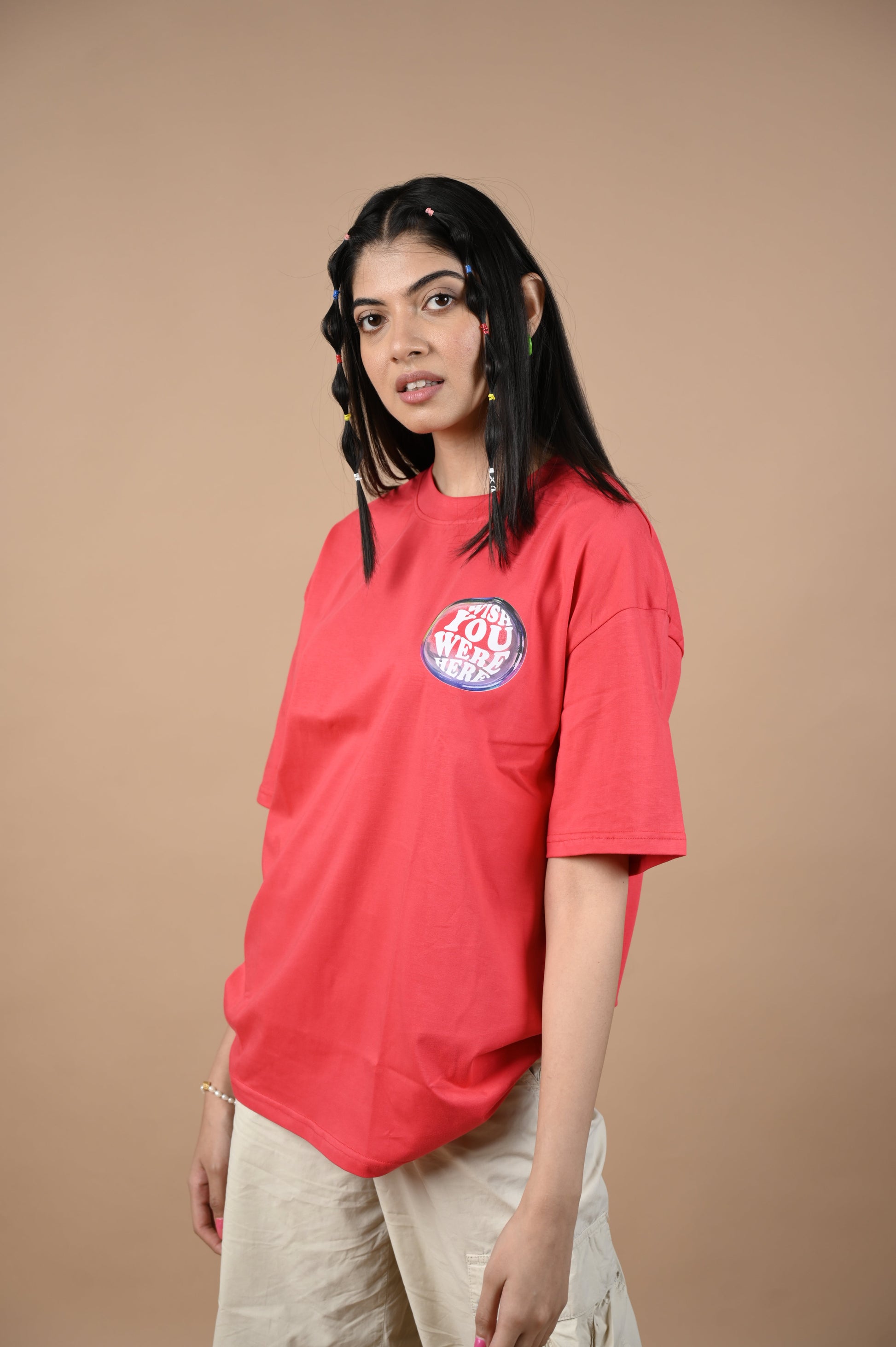 It's Urgent 100% Cotton Oversized Red T-shirt at Kamakhyaa by Unfussy. This item is 100% cotton, Casual Wear, Organic, Oversized Fit, Printed, Red, T-Shirts, Unfussy, Unisex, Womenswear