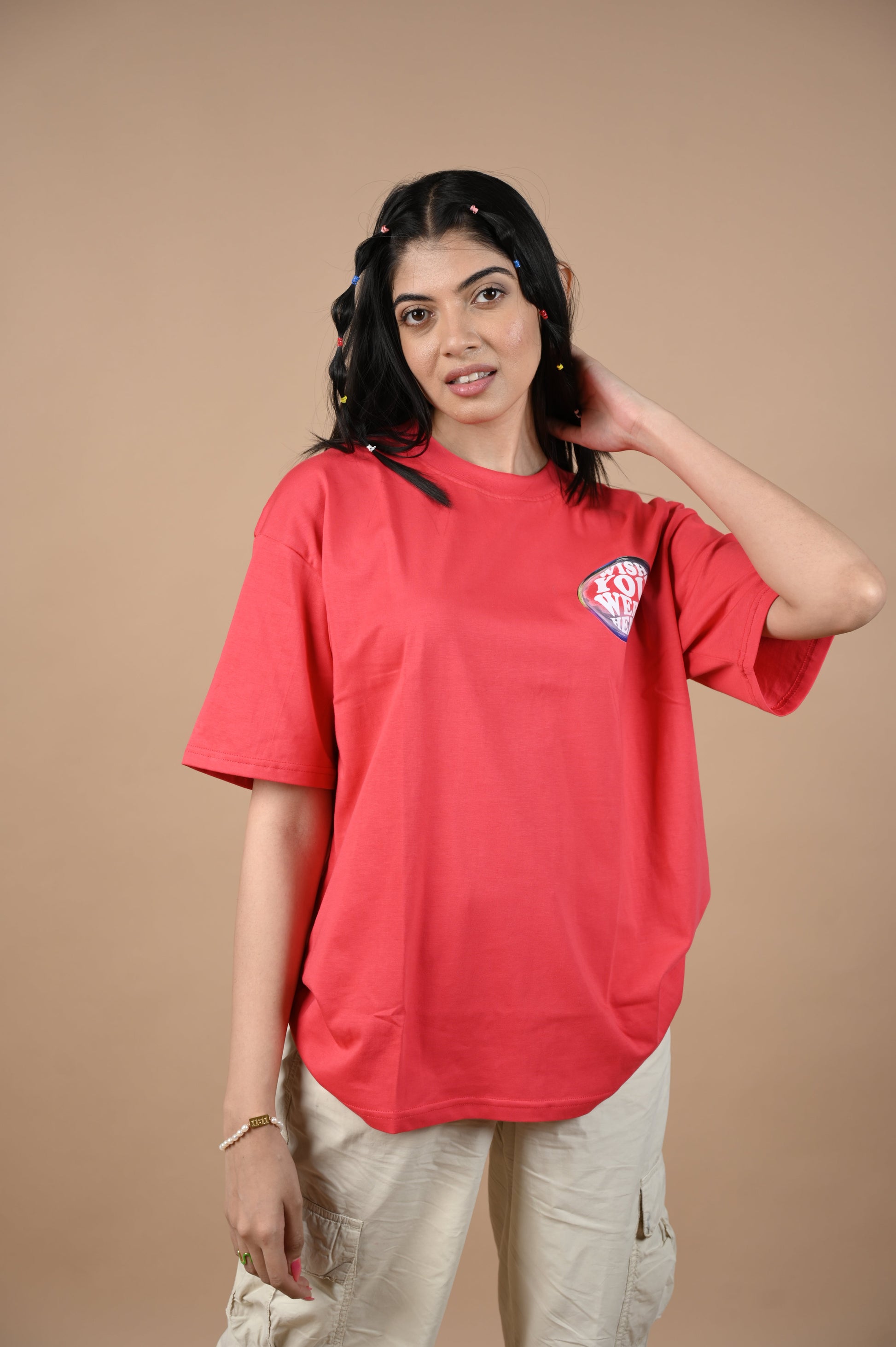 It's Urgent 100% Cotton Oversized Red T-shirt at Kamakhyaa by Unfussy. This item is 100% cotton, Casual Wear, Organic, Oversized Fit, Printed, Red, T-Shirts, Unfussy, Unisex, Womenswear