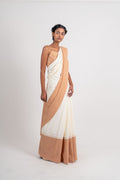 Ivory Cotton Saree at Kamakhyaa by Ahmev. This item is Casual Wear, For Mother, Handloom Cotton, Indian Wear, July Sale, July Sale 2023, Multicolor, Natural, Relaxed Fit, Sarees, Textured, Womenswear