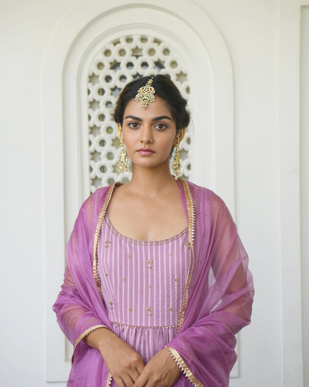 Lavender Cotton Kurta Set With Dupatta at Kamakhyaa by Taro. This item is Evening Wear, Handwoven cotton, Indian Wear, July Sale, July Sale 2023, Kurta Pant Sets, Kurta Set With Dupatta, Natural, Purple, Regular Fit, Sequin work, Sitara Taro, Wedding Gifts, Womenswear