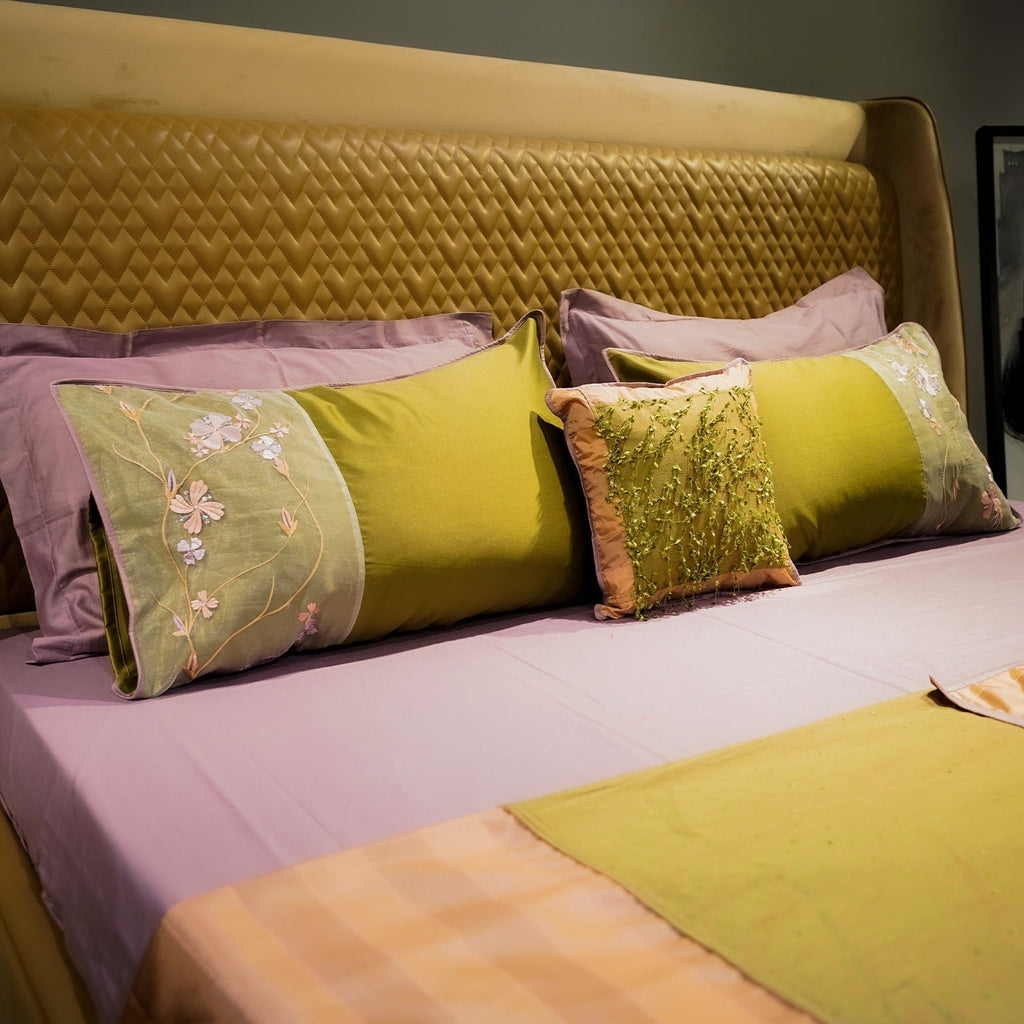 Lush Green Valley Cushion cover at Kamakhyaa by Aetherea. This item is Cushion, Cushion covers, Green, Home, Pink, Sage Green