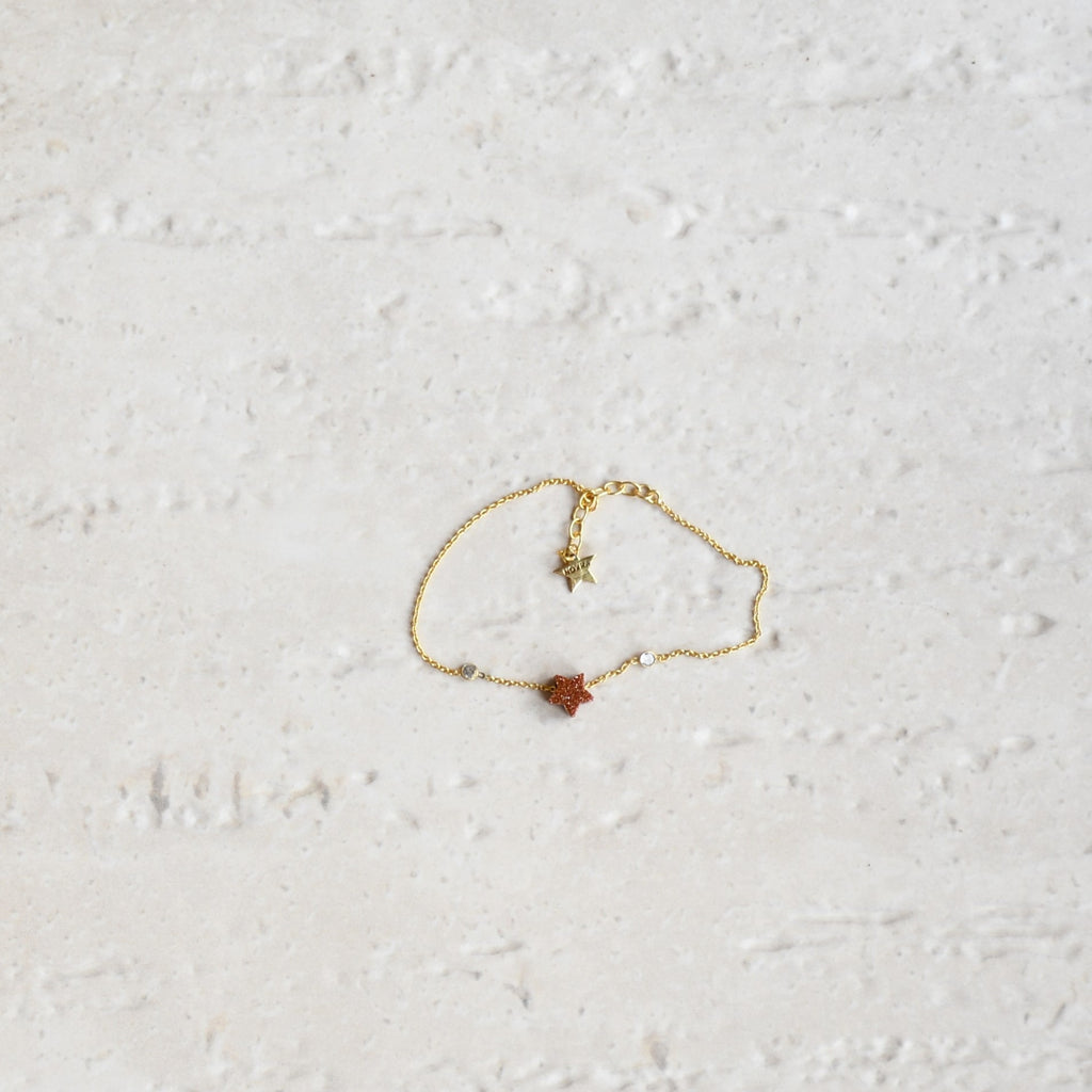 Marici Star Bracelet at Kamakhyaa by Noyra. This item is Add Ons, Bracelets, Brown, Fashion Jewellery, jewelry, Micron, Natural, Silver, Textured