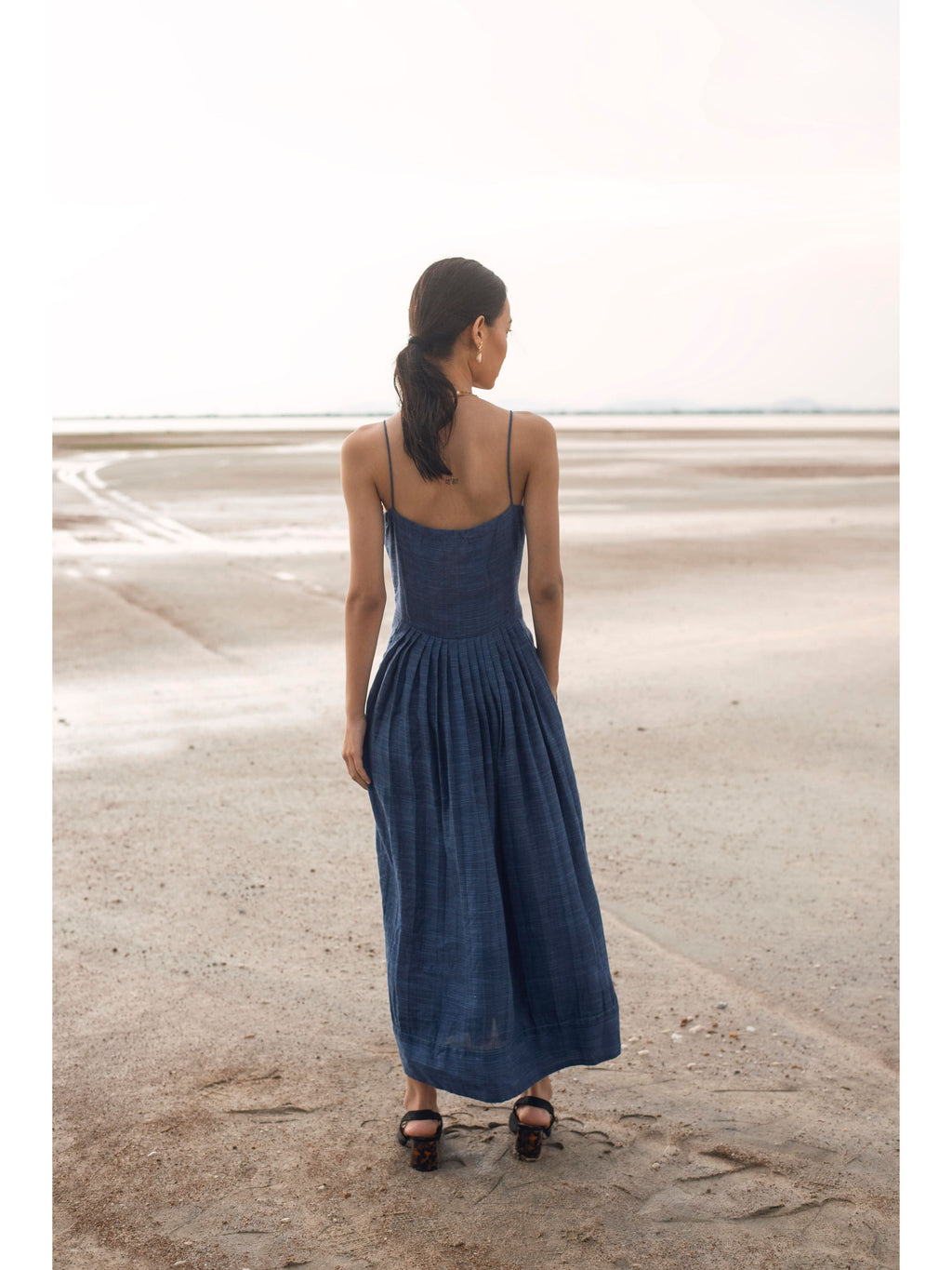 Marine Life at Kamakhyaa by The Loom Art. This item is Blue, Handwoven Cotton, July Sale, July Sale 2023, Maxi Dresses, Natural, Party Wear, Regular Fit, Serendipity, Solids, Womenswear