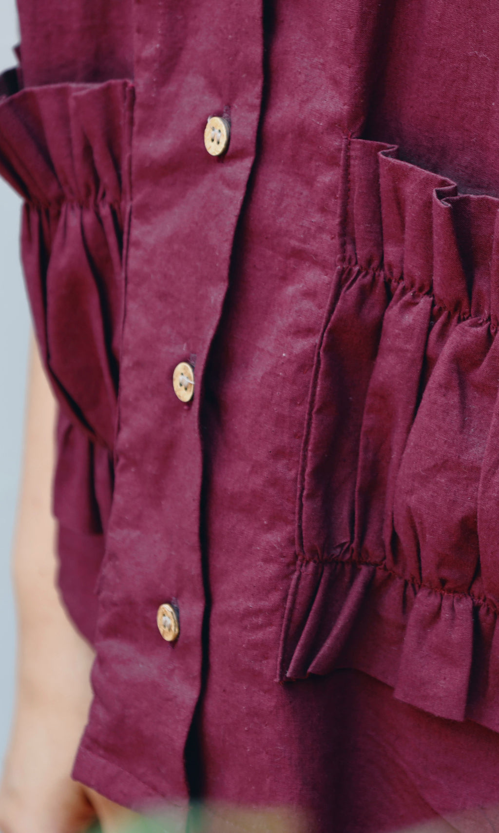 Maroon Collar Checks Complete Set at Kamakhyaa by Chambray & Co.. This item is Casual Wear, Co-ord Sets, Echo, Hand Spun Cotton, Linen, Natural, Purple, Regular Fit, Solids, Travel, Travel Co-ords, Womenswear