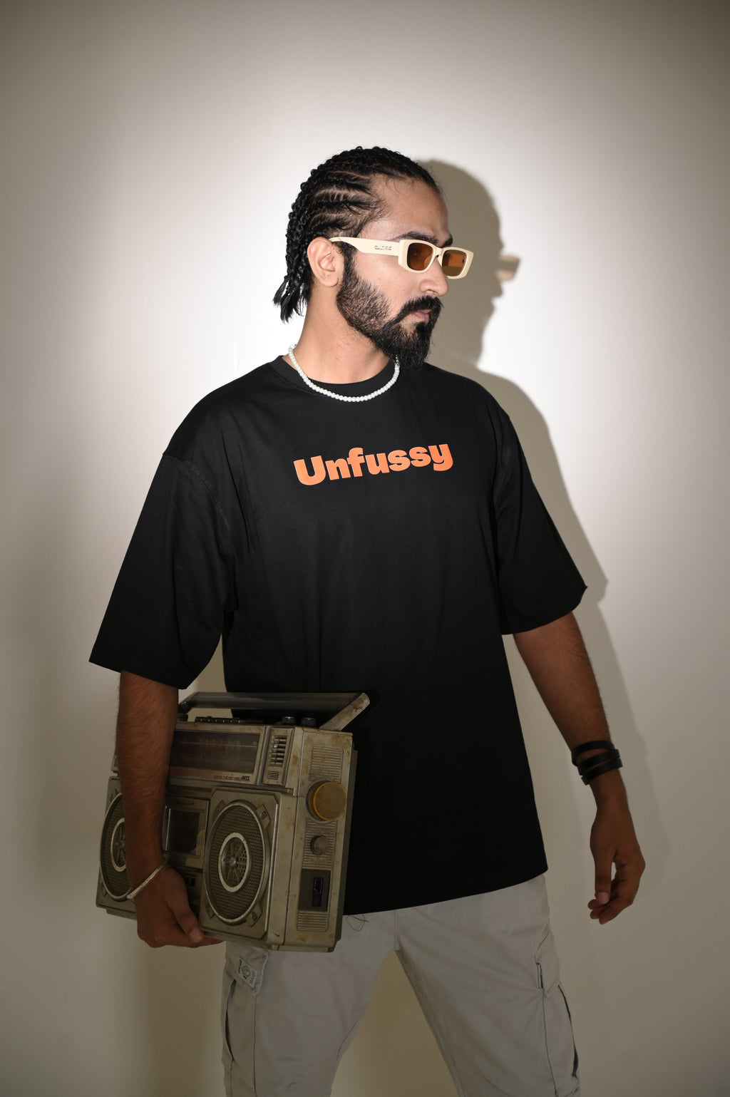 Mask It 100% Cotton Oversized Black T-shirt at Kamakhyaa by Unfussy. This item is 100% cotton, Black, Casual Wear, Organic, Oversized Fit, Printed, T-Shirts, Unfussy, Unisex, Womenswear