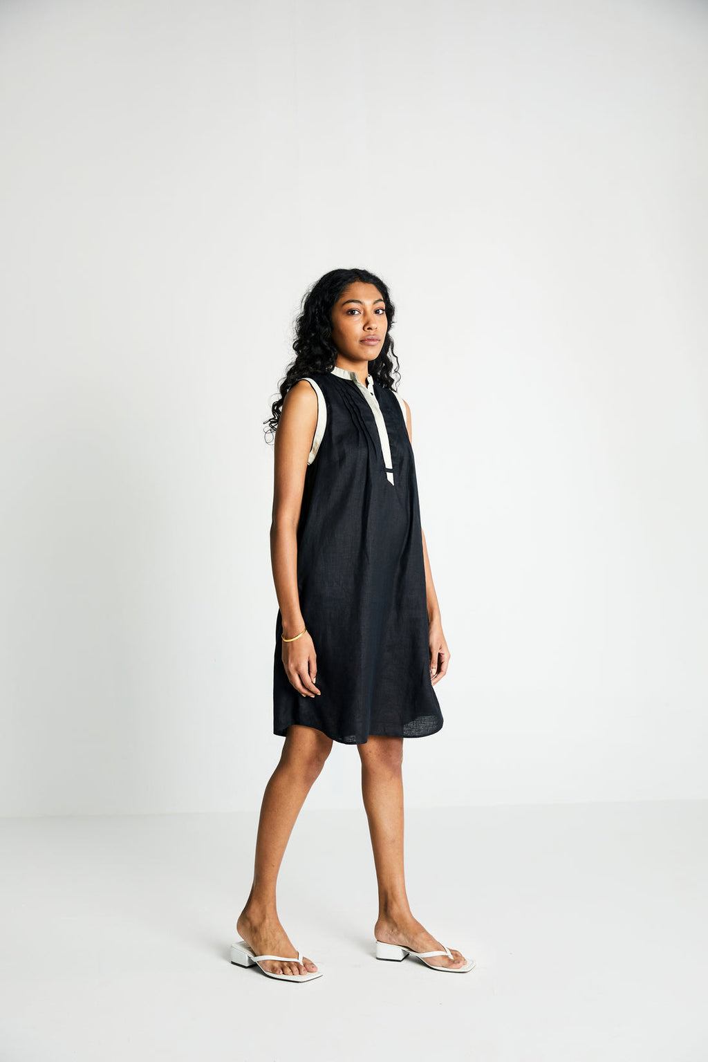 Midnight Moves Dress at Kamakhyaa by Reistor. This item is Black, Casual Wear, Dresses, Hemp, Midi Dresses, Natural, Noir, Regular Fit, Solids, Womenswear