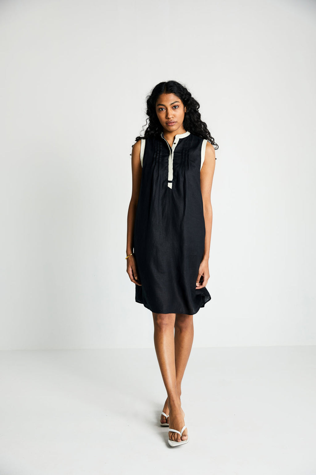 Midnight Moves Dress at Kamakhyaa by Reistor. This item is Black, Casual Wear, Dresses, Hemp, Midi Dresses, Natural, Noir, Regular Fit, Solids, Womenswear