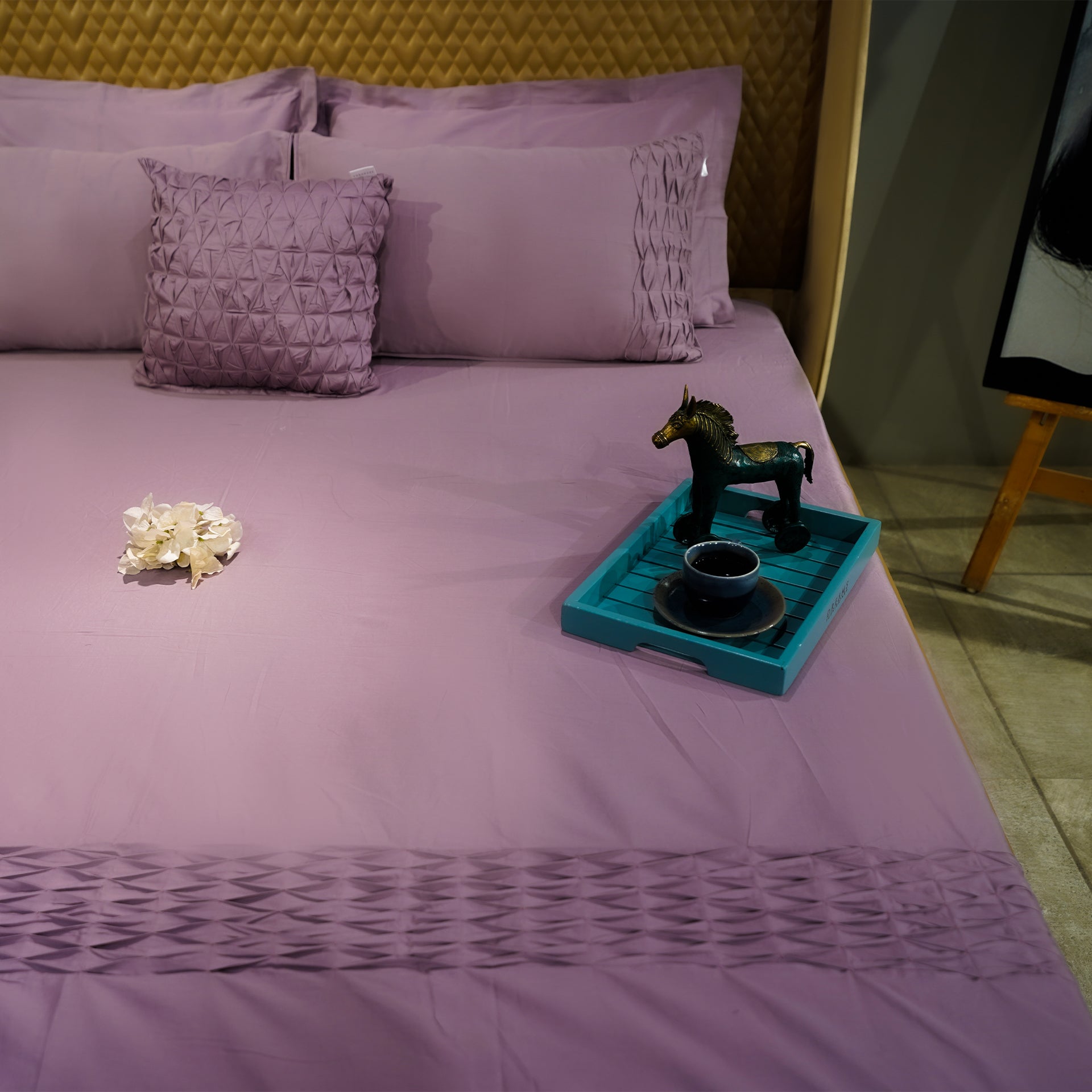 Misty Mauve Honeycomb Serenity Set of 5 & 7 at Kamakhyaa by Aetherea. This item is Bed Sets, Home