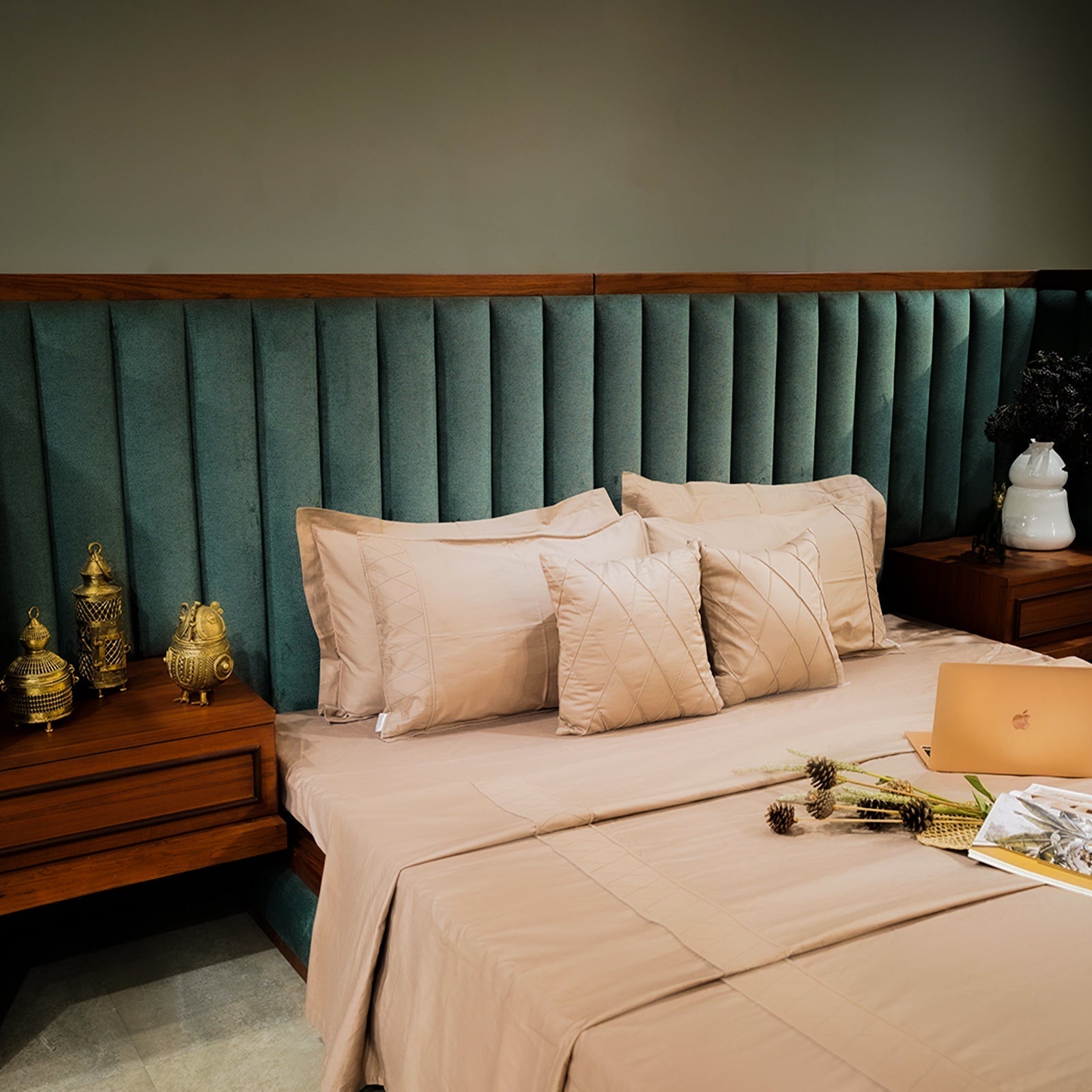 Mocha Bliss Diamond Simplicity Cushion Cover at Kamakhyaa by Aetherea. This item is 100% Cotton, 500 TC, Coffee, Cushion covers, Home, Plain, Solid