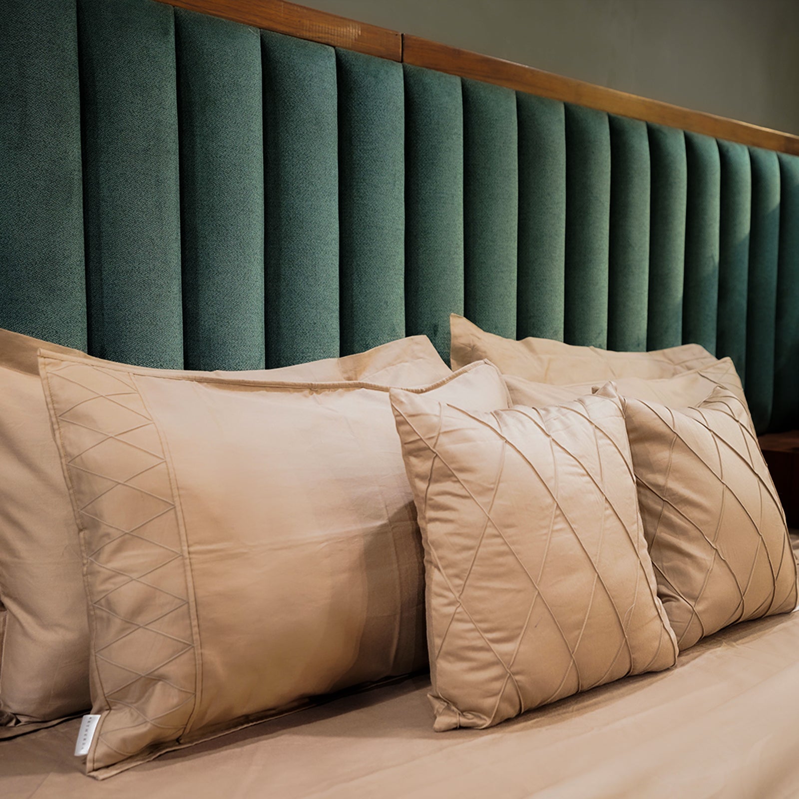 Mocha Bliss Diamond Simplicity Cushion Cover at Kamakhyaa by Aetherea. This item is 100% Cotton, 500 TC, Coffee, Cushion covers, Home, Plain, Solid