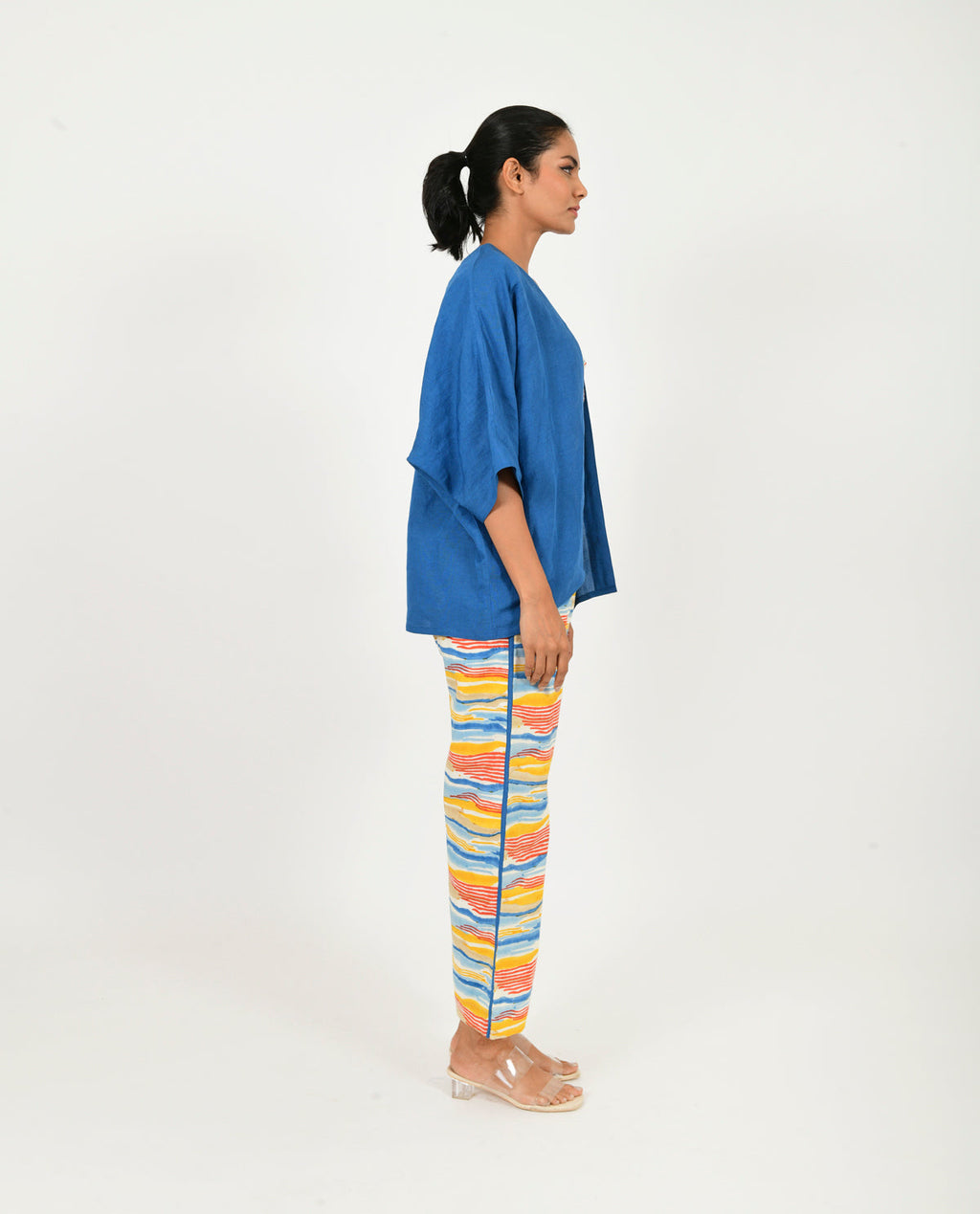 Multicolor Co-ord Set at Kamakhyaa by Rias Jaipur. This item is 100% Organic Cotton, Block Prints, Casual Wear, Co-ord Sets, Multicolor, Natural, Relaxed Fit, Scribble Prints, Travel Co-ords, Womenswear, Yaadein