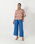 Multicolor Linen-Co-ord Set at Kamakhyaa by Rias Jaipur. This item is Casual Wear, Co-ord Sets, Linen Blend, Multicolor, Natural, Prints, Relaxed Fit, Scribble Prints, Vacation Co-ords, Womenswear, Yaadein