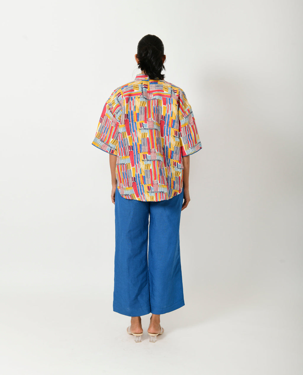 Multicolor Linen-Co-ord Set at Kamakhyaa by Rias Jaipur. This item is Casual Wear, Co-ord Sets, Linen Blend, Multicolor, Natural, Prints, Relaxed Fit, Scribble Prints, Vacation Co-ords, Womenswear, Yaadein