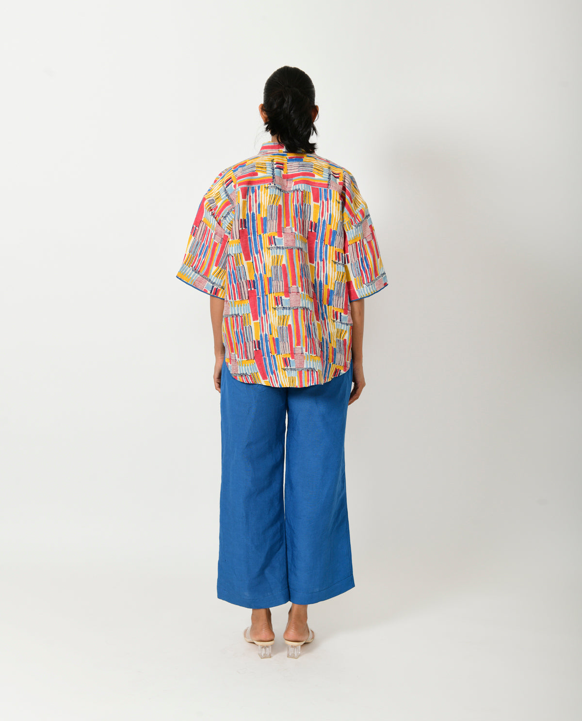 Multicolor Linen-Co-ord Set at Kamakhyaa by Rias Jaipur. This item is Casual Wear, Co-ord Sets, Linen Blend, Multicolor, Natural, Prints, Relaxed Fit, Scribble Prints, Vacation Co-ords, Womenswear, Yaadein