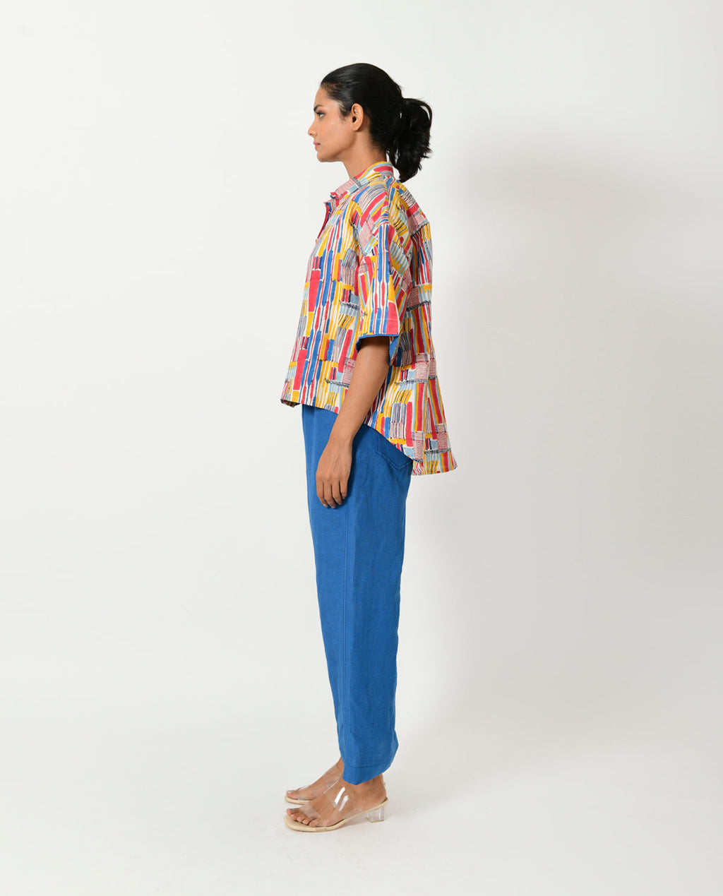 Multicolor Linen-Co-ord Set at Kamakhyaa by Rias Jaipur. This item is Casual Wear, Co-ord Sets, Linen Blend, Multicolor, Natural, Prints, Relaxed Fit, Scribble Prints, Vacation Co-ords, Womenswear, Yaadein