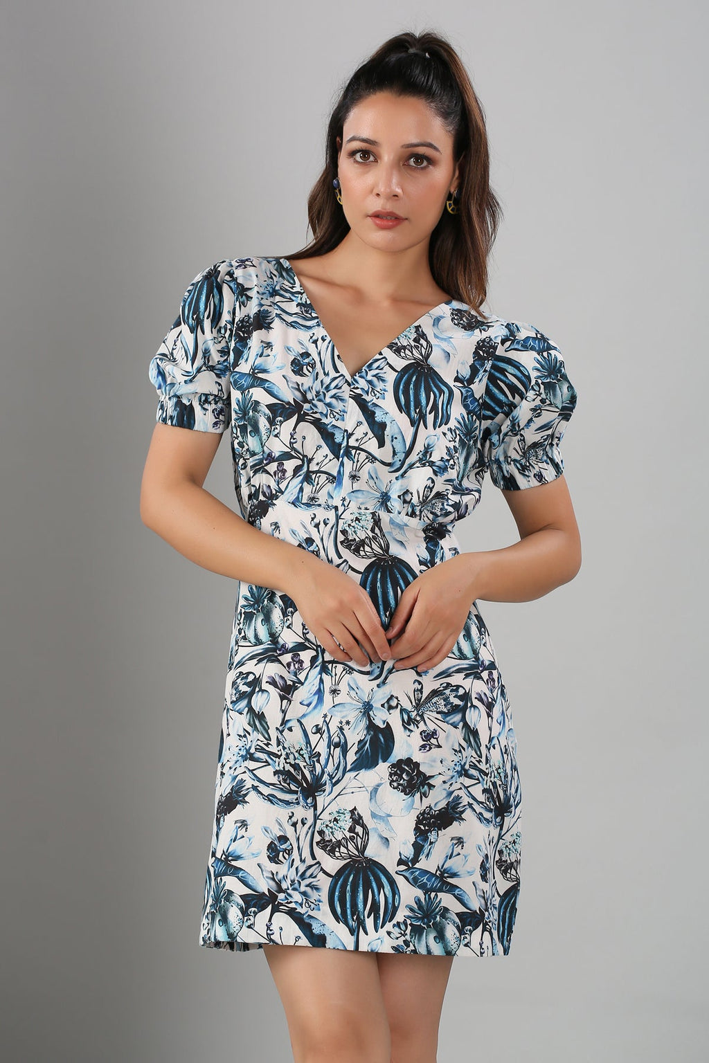 Multicolor Mini Dress at Kamakhyaa by MOH-The Eternal Dhaga. This item is Cotton, Mini Dresses, Moh-The eternal Dhaga, Multicolor, Natural, Prints, Resort Wear, Slim Fit, Womenswear