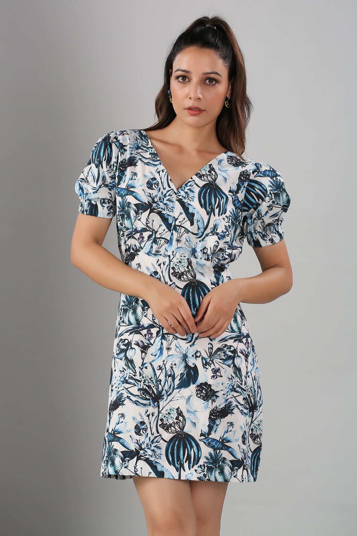 Multicolor Mini Dress at Kamakhyaa by MOH-The Eternal Dhaga. This item is Cotton, Mini Dresses, Moh-The eternal Dhaga, Multicolor, Natural, Prints, Resort Wear, Slim Fit, Womenswear