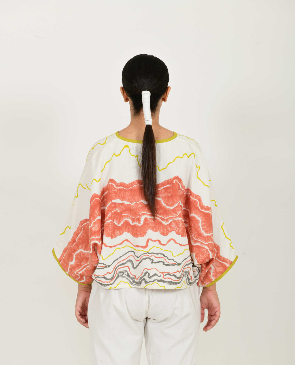 Multicolor Oversized Top at Kamakhyaa by Rias Jaipur. This item is Azo Free Dye, Block Prints, Casual Wear, Cotton, Crop Tops, Multicolor, Organic Bamboo Fiber, Parat, Relaxed Fit, Womenswear