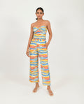Multicolor Pants at Kamakhyaa by Rias Jaipur. This item is 100% Organic Cotton, Block Prints, Casual Wear, Multicolor, Natural, Pants, Regular Fit, Scribble Prints, Womenswear, Yaadein