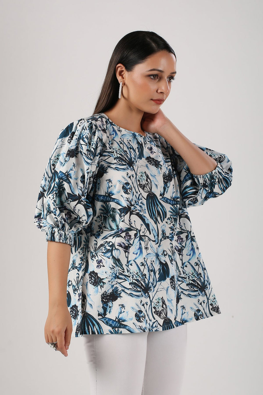 Multicolor Peplum Top at Kamakhyaa by MOH-The Eternal Dhaga. This item is Casual Wear, Cotton, Moh-The eternal Dhaga, Multicolor, Natural, Peplum Tops, Prints, Regular Fit, Womenswear