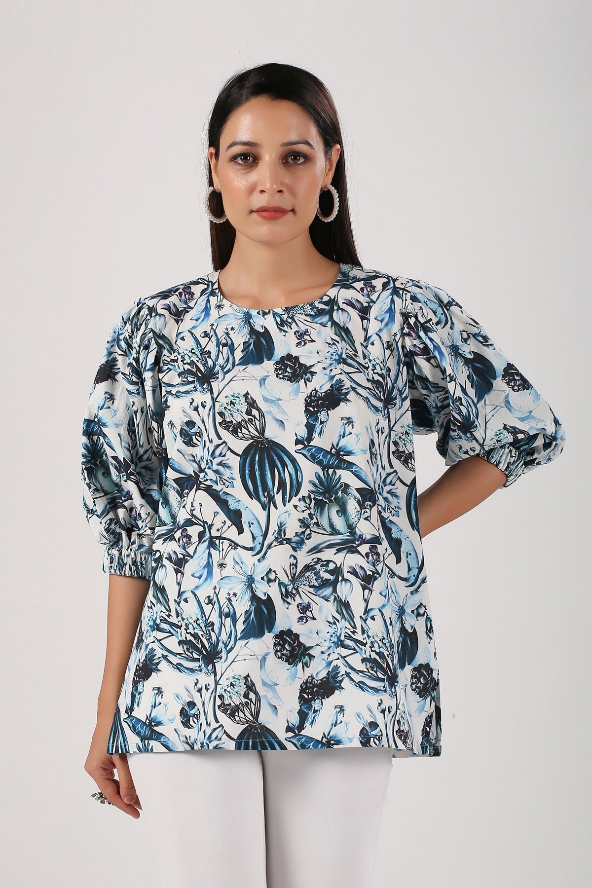Multicolor Peplum Top at Kamakhyaa by MOH-The Eternal Dhaga. This item is Casual Wear, Cotton, Moh-The eternal Dhaga, Multicolor, Natural, Peplum Tops, Prints, Regular Fit, Womenswear
