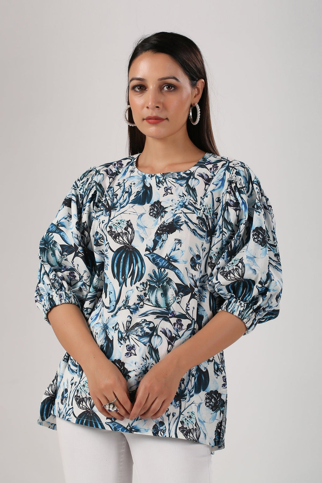 Multicolor Peplum Top at Kamakhyaa by MOH-The Eternal Dhaga. This item is Casual Wear, Cotton, Moh-The eternal Dhaga, Multicolor, Natural, Peplum Tops, Prints, Regular Fit, Womenswear