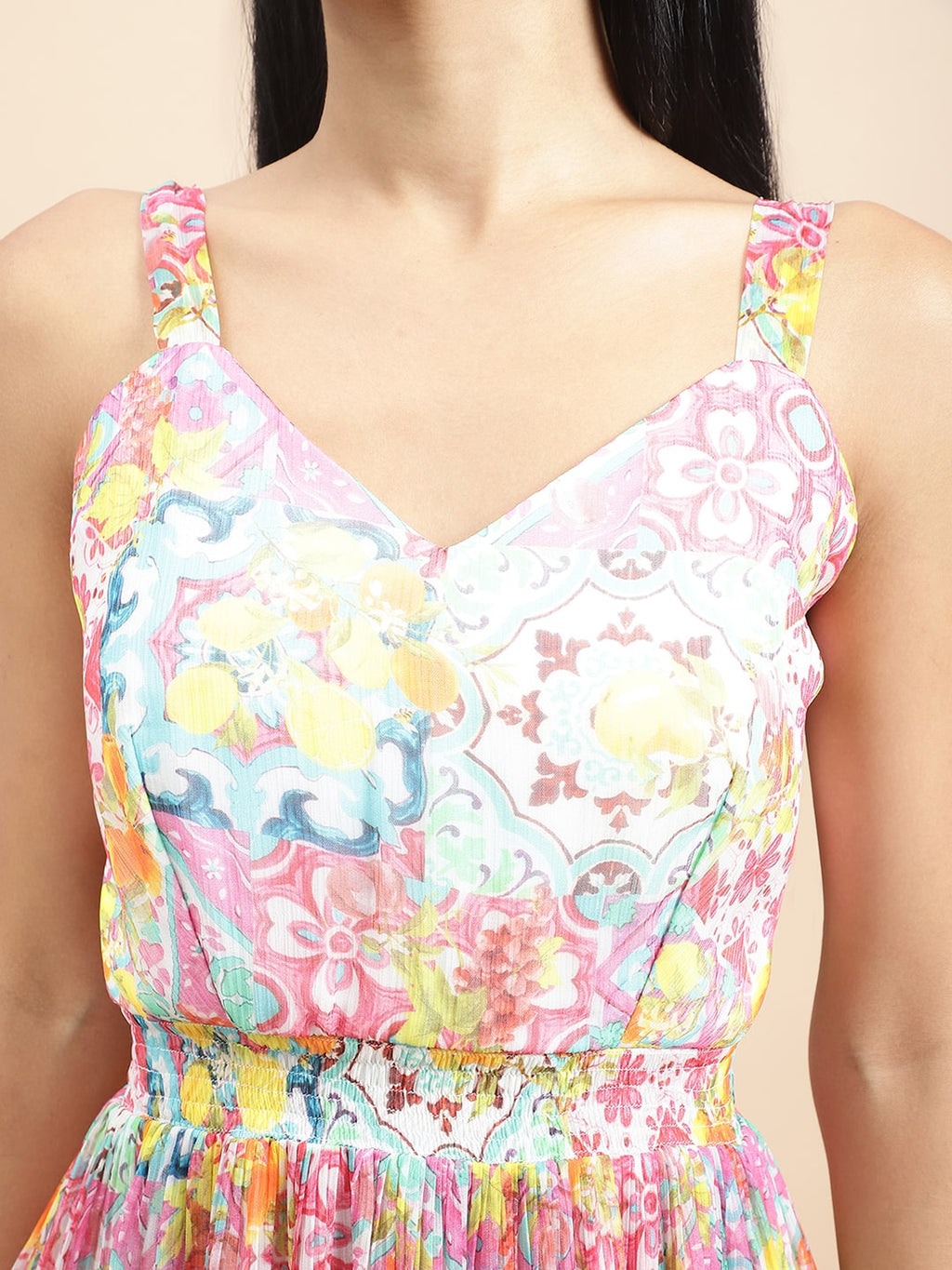 Multicolor Satin Floral Printed Maxi Dress at Kamakhyaa by Ewoke. This item is Beach Wear, Bemberg satin, Ewoke, Maxi Dresses, Multicolor, Natural, Prints, Relaxed Fit, White, Womenswear