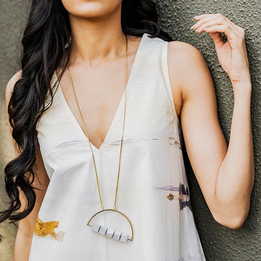 Necklaces Baromaasi at Kamakhyaa by Edenek. This item is Brass, Concrete, Fashion Jewellery, Free Size, Grey, jewelry, Natural, Necklaces, Party Wear, Pendant Chain, Solids