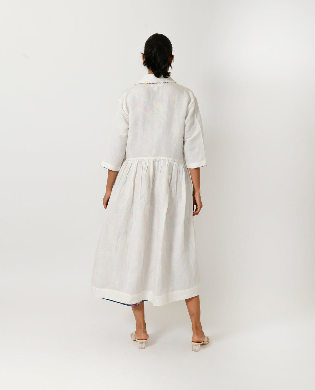 Off-White Linen Jacket at Kamakhyaa by Rias Jaipur. This item is Casual Wear, Jackets, Linen Blend, Natural, Relaxed Fit, Solids, White, Womenswear, Yaadein