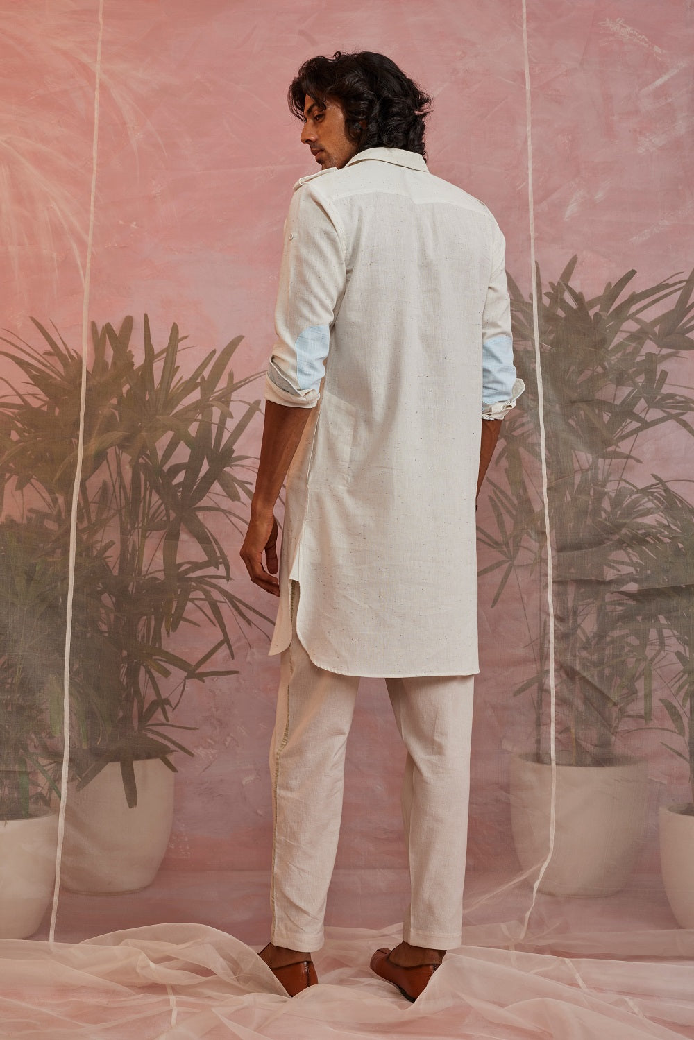 Off-White Pathani Kurta at Kamakhyaa by Charkhee. This item is Casual Wear, Cotton, For Father, Kurtas, Menswear, Natural, Regular Fit, Textured, Tops, White