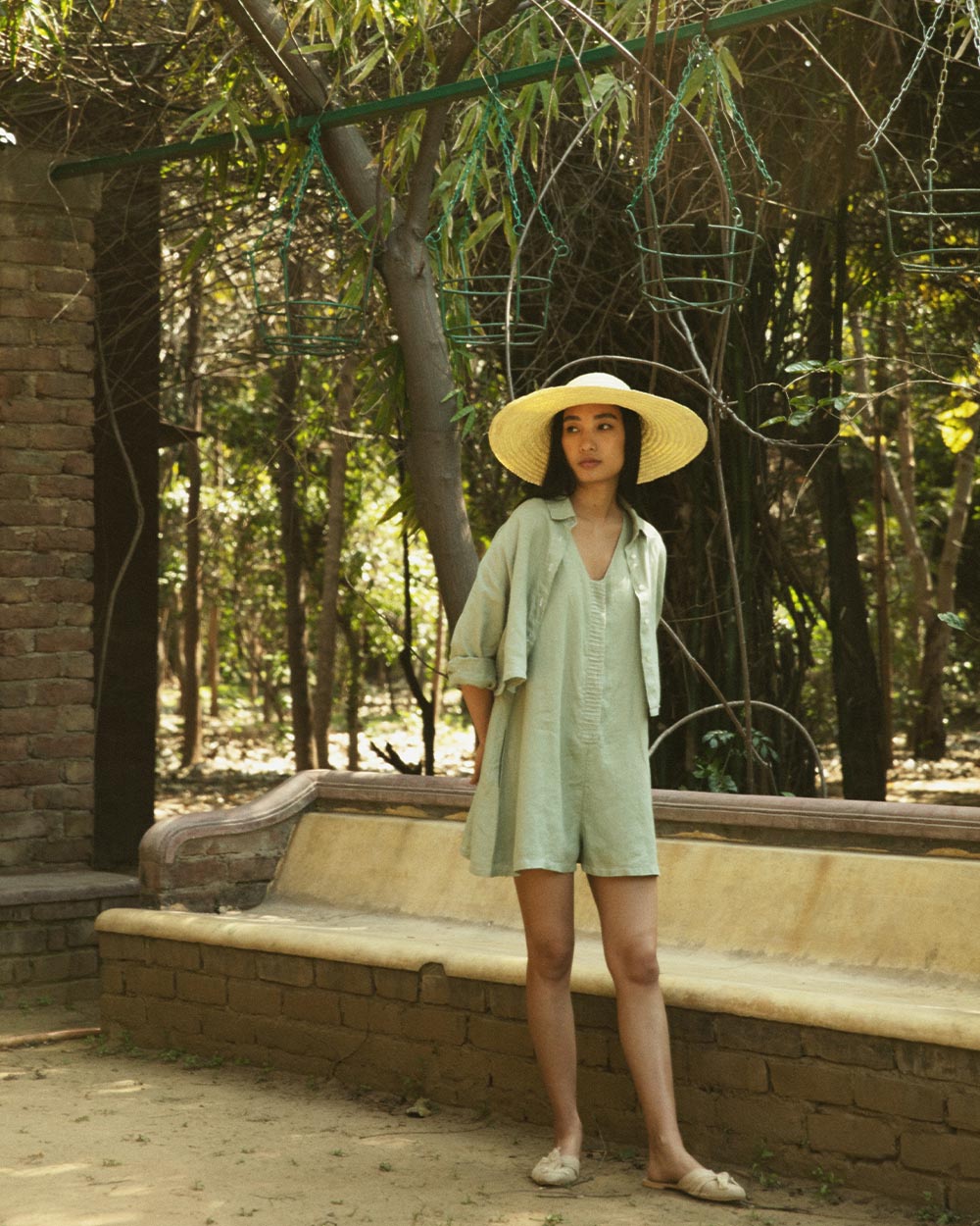 Olive Green Crop Top at Kamakhyaa by Reistor. This item is Bemberg, Casual Wear, Crop Tops, Green, Natural, Regular Fit, Shirts, Solids, Tops, Womenswear