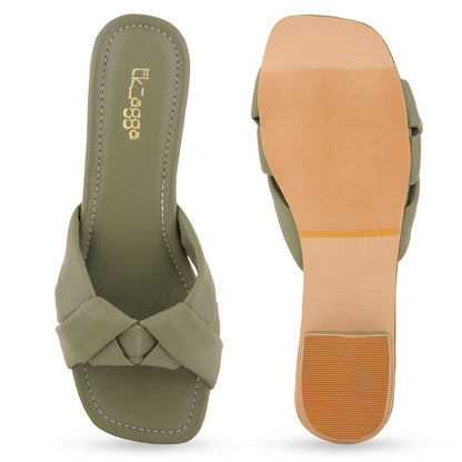 Olive Sandals at Kamakhyaa by EK_agga. This item is Green, Heels, Less than $50, Open Toes, Party Wear, Patent leather, Regular Fit, Solids, Vegan