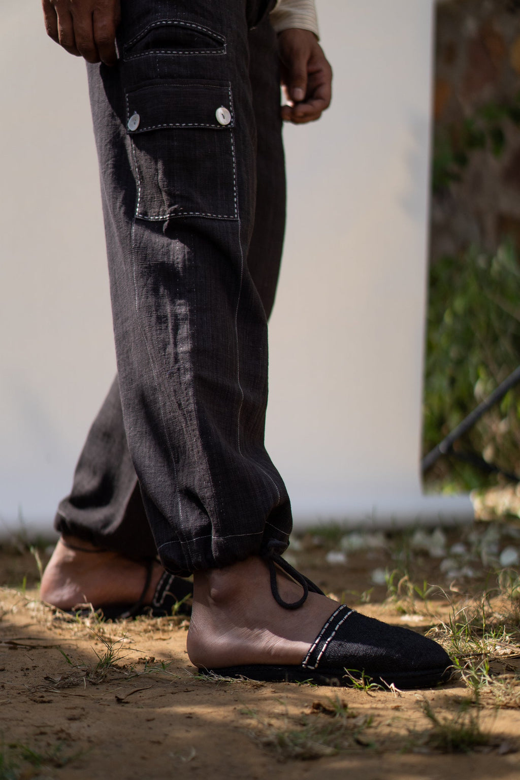 Panelled Shirt & Utility Pants at Kamakhyaa by Lafaani. This item is 100% pure cotton, Black, Casual Wear, Co-ord Sets, Menswear, Natural with azo free dyes, Organic, Regular Fit, solid, Solids, Sonder