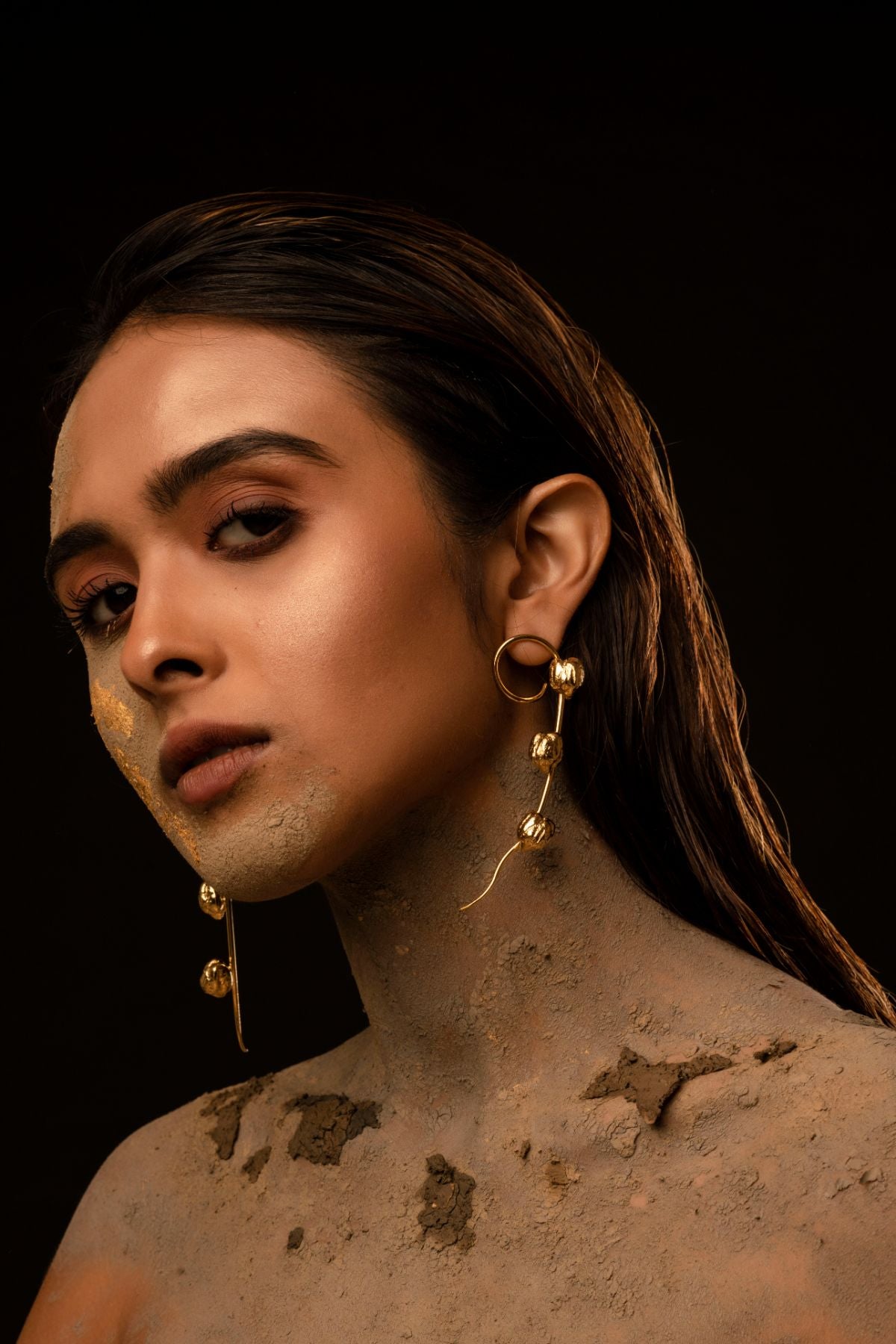 Pea-k-boo Earring at Kamakhyaa by Amalgam By Aishwarya. This item is Brass dipped in gold, Earrings, Eating to Existance, Fashion Jewellery, Free Size, Gold, jewelry, Long Earrings, Natural, Solids