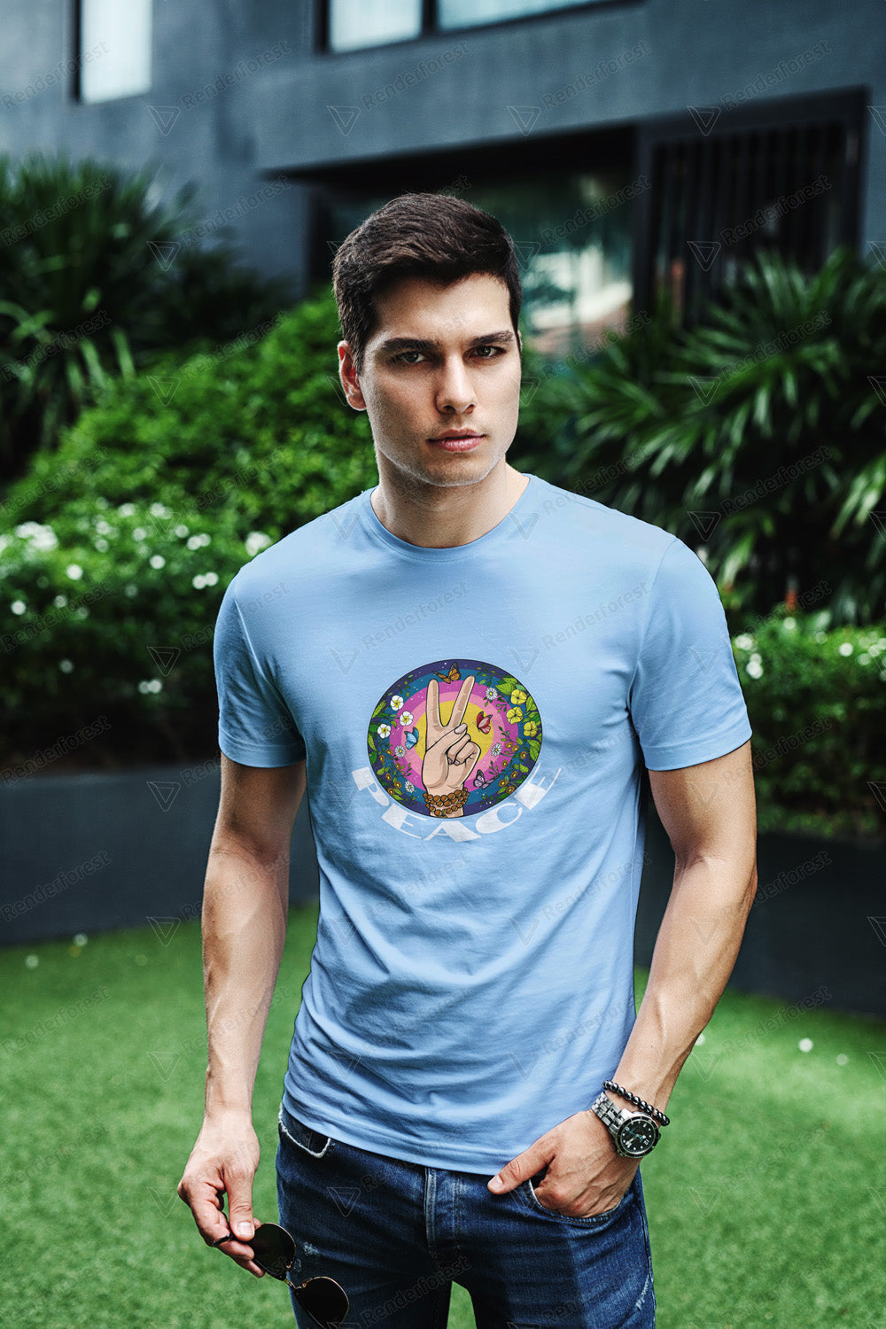 Peace 100% Cotton Oversized Blue T-shirt at Kamakhyaa by Unfussy. This item is 100% cotton, Blue, Casual Wear, Organic, Oversized Fit, Printed, T-Shirts, Unfussy, Unisex, Womenswear