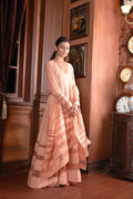 Pink Chanderi Silk Anarkali With Dupatta at Kamakhyaa by Chambray & Co.. This item is Chambray & Co, Chanderi Silk, Embroidered, Indian Wear, Kurta Set With Dupatta, Natural, Party Wear, Pink, Regular Fit, Riwayat, Womenswear