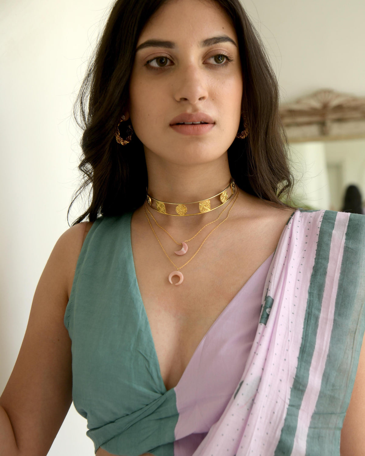 Pink Cotton Saree Set at Kamakhyaa by Taro. This item is Evening Wear, Gulzar Taro, Handwoven Cotton, Indian Wear, July Sale, July Sale 2023, Natural, Pink, Prints, Regular Fit, Saree Sets, Womenswear