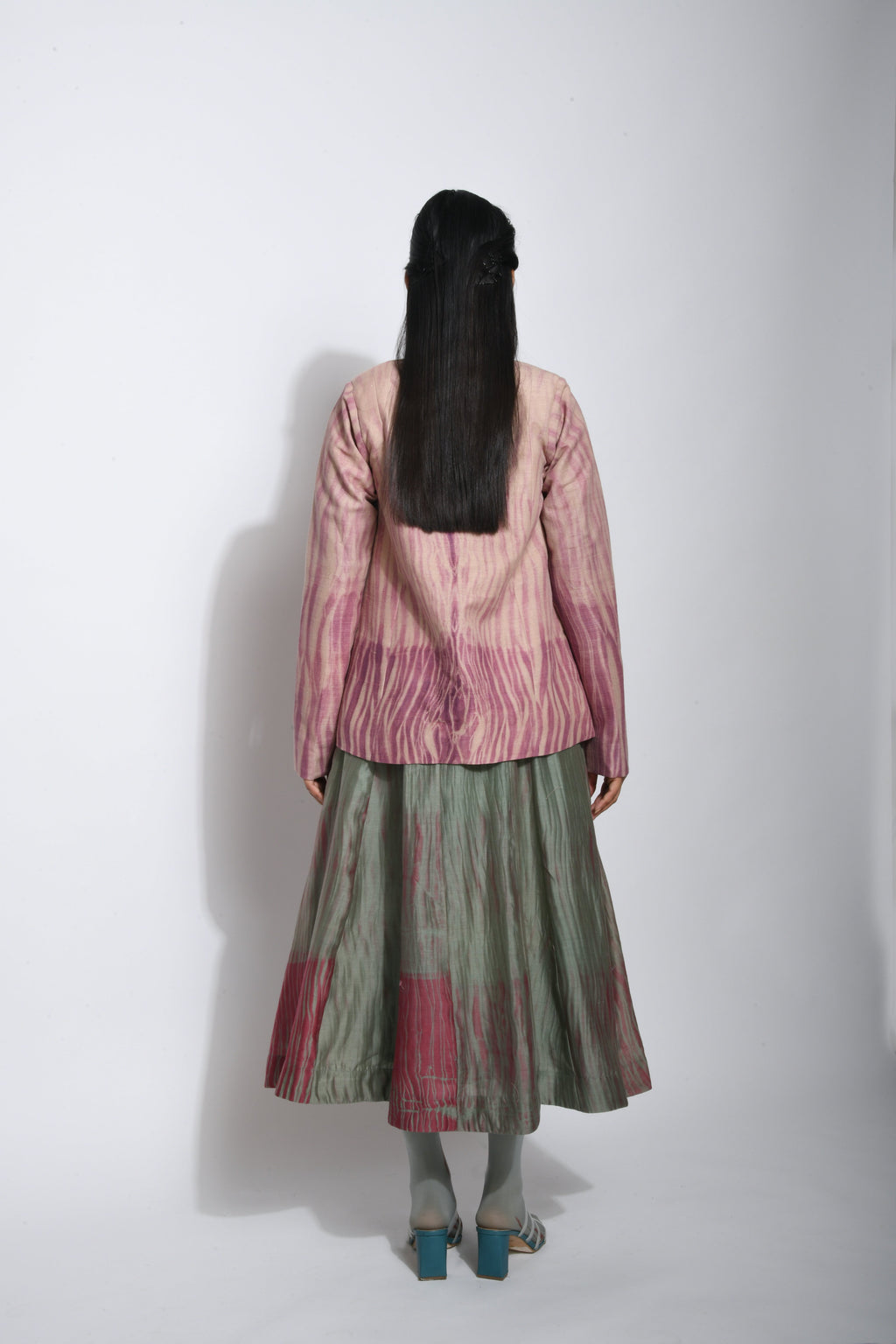 Pink Embroidered Textured Jacket at Kamakhyaa by The Loom Art. This item is Between the Lines, Embroidered, Jackets, July Sale, July Sale 2023, Matka Silk, Natural, Party Wear, Pink, Regular Fit, Textured, Womenswear