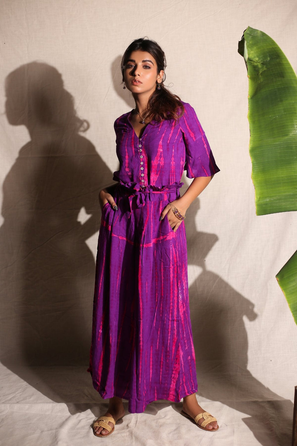 Pink Tie & Dye Top And Pants-Sets Of Two at Kamakhyaa by Keva. This item is Best Selling, Co-ord Sets, Day Dream, Natural, Pink, Printed Selfsame, Purple, Rayon, Relaxed Fit, Resort Wear, Tie & Dye, Vacation, Vacation Co-ords, Womenswear