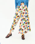 Polka Dot Printed Pant at Kamakhyaa by Rias Jaipur. This item is 100% Organic Cotton, Casual Wear, Handblock Printed, Handspun, Handwoven, Off-White, Pants, Polka Dots, Prints, Relaxed Fit, Void, Void Polka, Womenswear