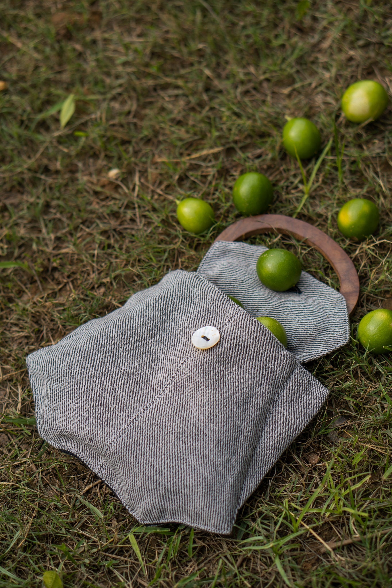 Pouch Bag at Kamakhyaa by Lafaani. This item is 100% pure cotton, Bags, Black, Casual Wear, Grey, Handbags, Natural with azo free dyes, Organic, Regular Fit, Solids, Sonder