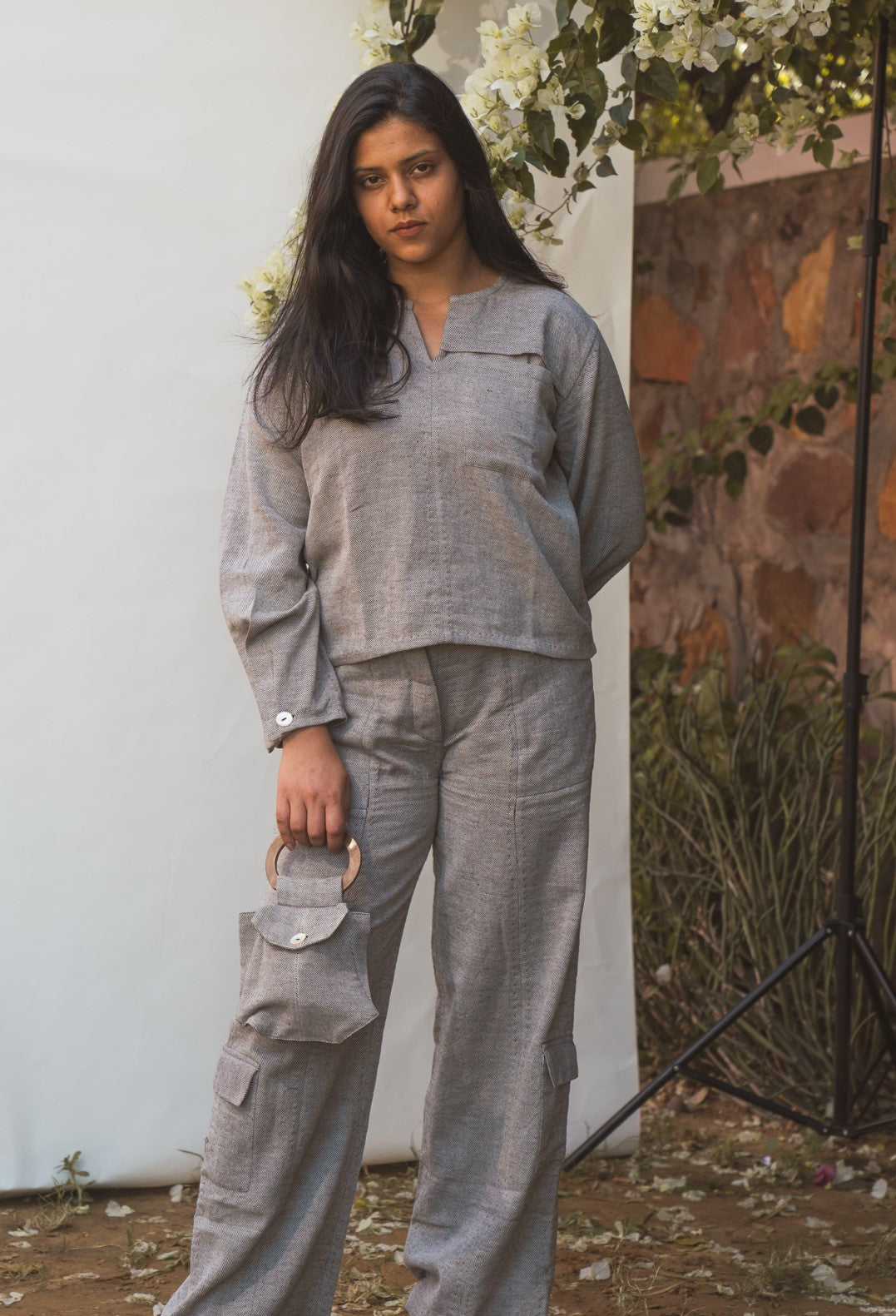 Pouch Bag at Kamakhyaa by Lafaani. This item is 100% pure cotton, Bags, Black, Casual Wear, Grey, Handbags, Natural with azo free dyes, Organic, Regular Fit, Solids, Sonder