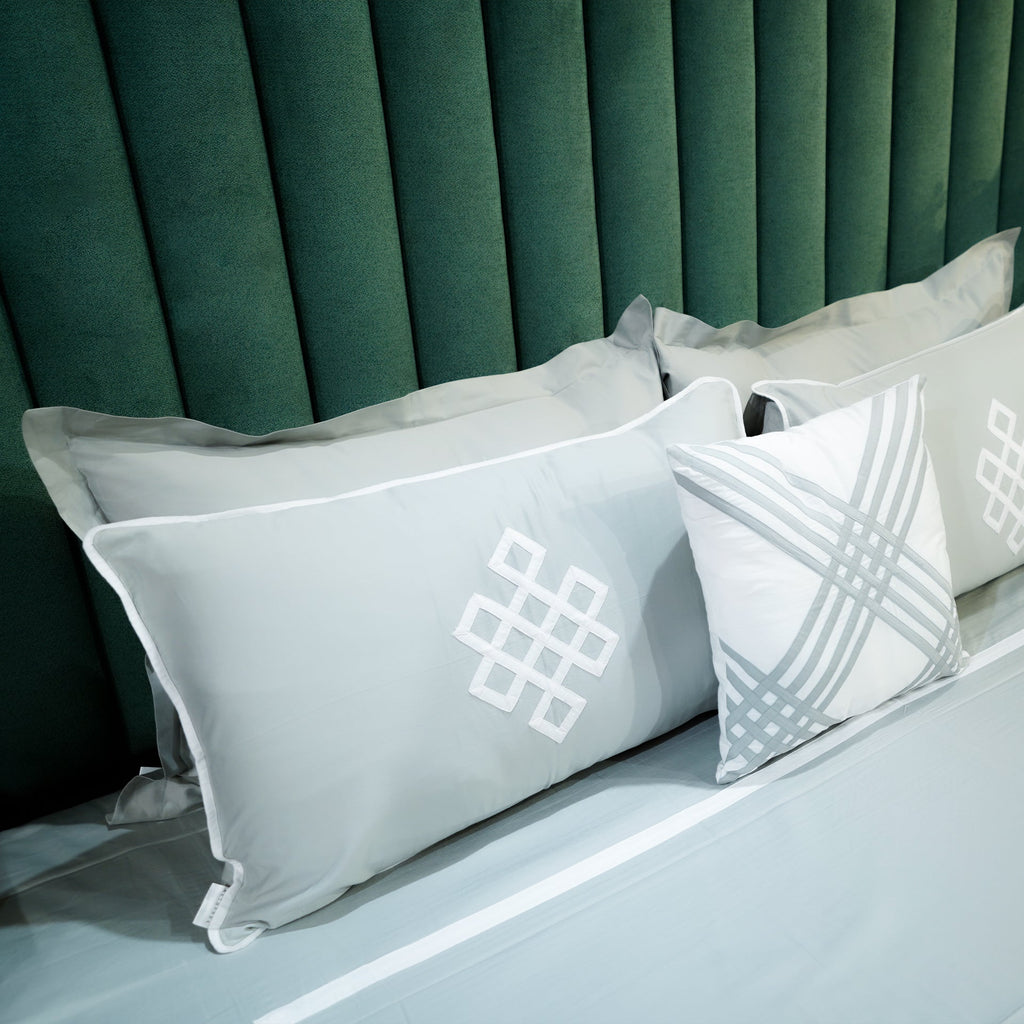 Pure Alabaster Abstract Fusion Cushion Cover at Kamakhyaa by Aetherea. This item is 100% Cotton, 300 TC, 500 TC, Cushion covers, Grey, Home, Plain, Solid, White