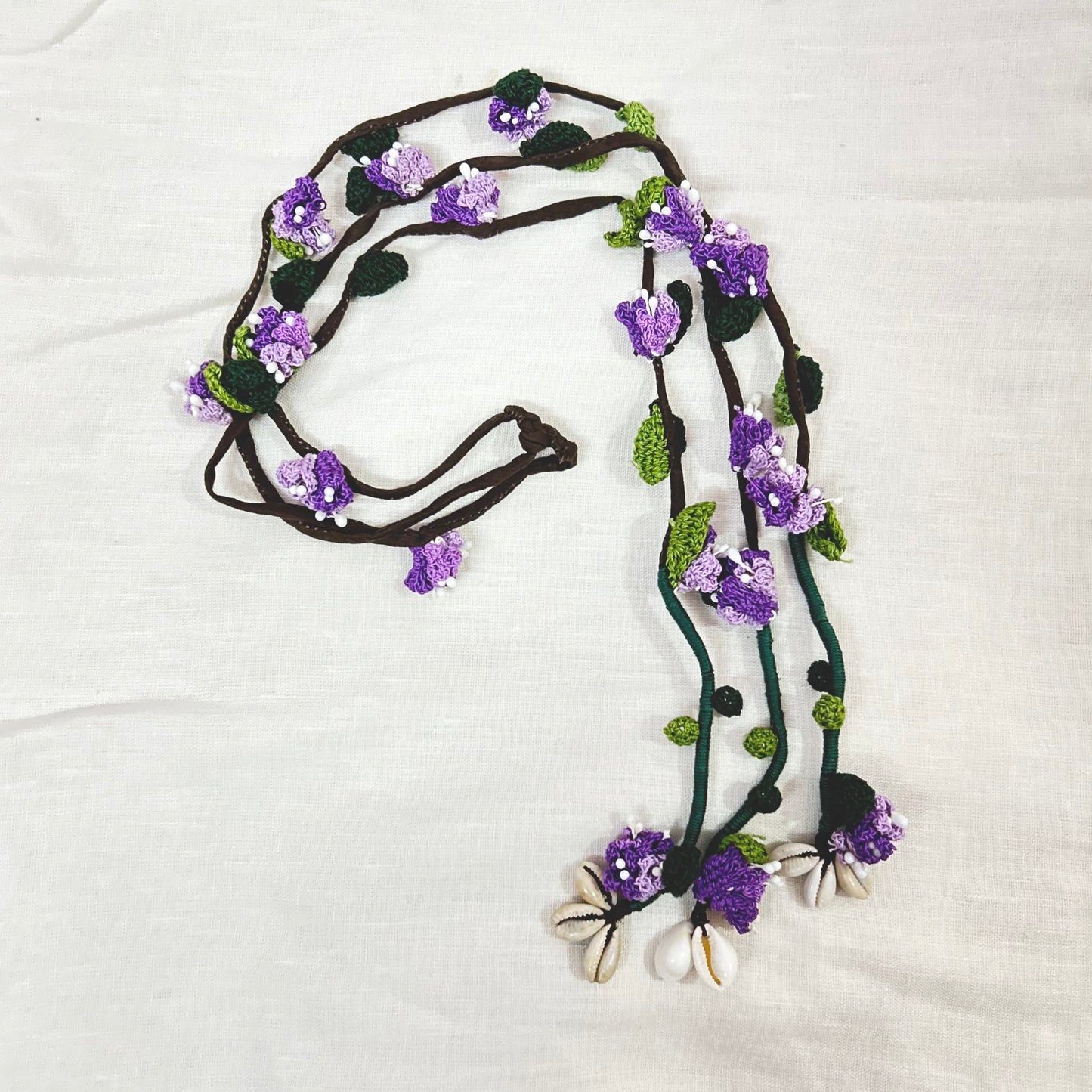 Purple Crochet Hair Parandi at Kamakhyaa by Ikriit'm. This item is Accessories, Cotton yarn, Crochet, Free Size, Hair Accessories, Ikriit'm, Natural, Purple