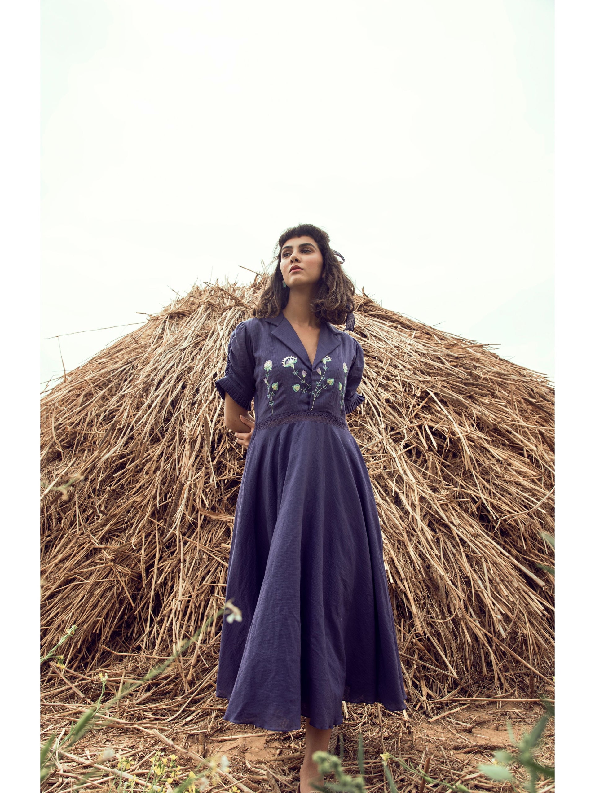 Purple Embroidered Maxi Dress Kamakhyaa Purple Embroidered Maxi Dress Kamakhyaa