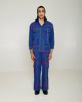 Recycled Blue striped Cotton Shacket at Kamakhyaa by Rias Jaipur. This item is 100% Cotton, Blue, Casual wear, Multicolor, Natural, RE 2.O, Relaxed, Stripes, Unisex, Womenswear